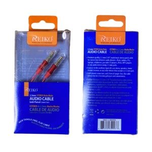 Reiko 3.5mm Stereo Audio Cable Gold Plated Connectors